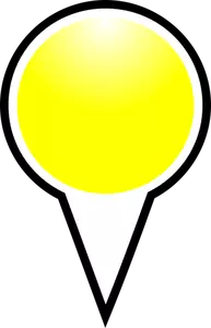 Immagine vettoriale mappa puntatore colore giallo