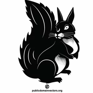 Squirrel silhouette stencil art | Public domain vectors