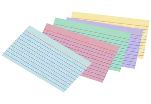 Gekleurde index kaarten vector afbeelding