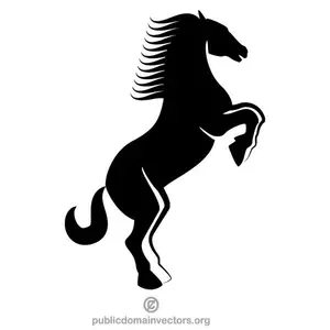Schwarzes Pferd silhouette