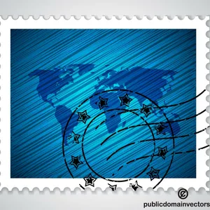 Briefmarke auf einen Brief