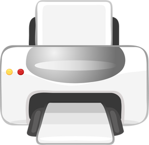 ClipArt vettoriali di icona di colore della stampante