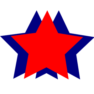 Red and blue stars