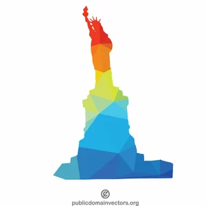 Statue de couleur de la liberté