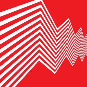 Lines on red background