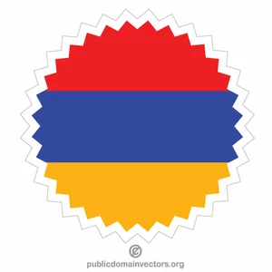 pegatina de la bandera armenia