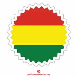 Arte da etiqueta da bandeira de Bolívia