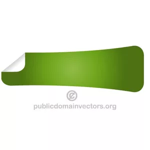 Grønne peeling vektor klistremerke