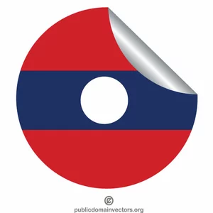 Bandera de Laos peeling pegatina