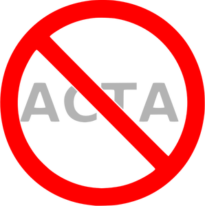 Stoppa ACTA nu tecken ClipArt