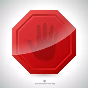 Hand gesture stop sign