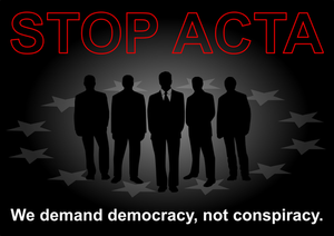 Stop ACTA vector drawing