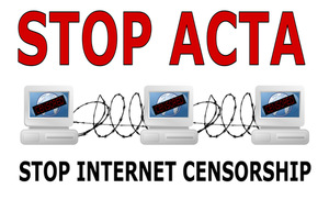 Stop immagine vettoriale ACTA