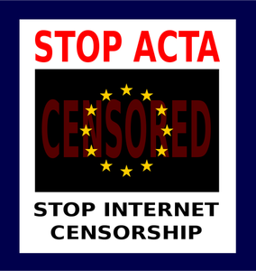 Grafica vettoriale di fermare ACTA segno