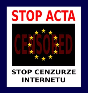 wektor rysunek znaku Stop ACTA