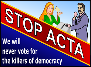 Stop ACTA vector illustraties