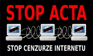Ilustracja wektorowa znaku Stop ACTA