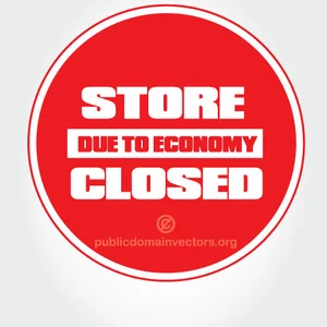 Butiken stängd vector tecken