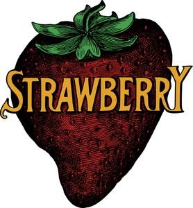 Strawberry with text