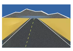 Vector clip art of open road