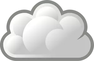 Grijze wolk icoon vector afbeelding