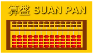 Kinesisk Suan Pan abacus vektor image