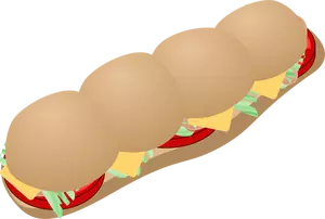 Seni klip vektor Subway sandwich