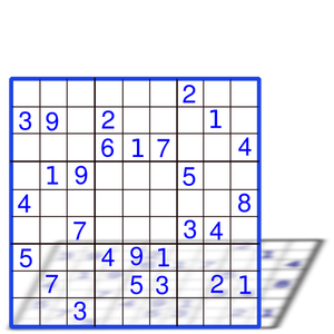 Sudoku mit Zahlen-Vektorgrafiken