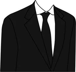 Ilustración de vector de chaqueta de traje negro