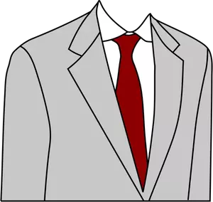 Costume gris clair veste vector image