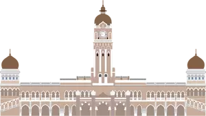 Sultan Abdul Samad bina vektör görüntü