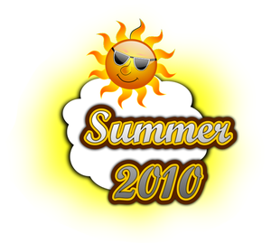 Sommaren 2010 logotypen vektorbild