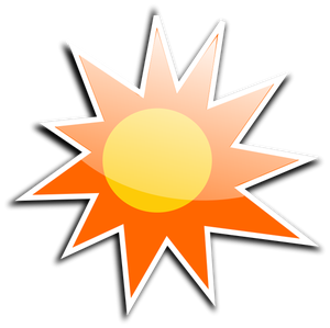 Orange Sonne Vektor-Bild