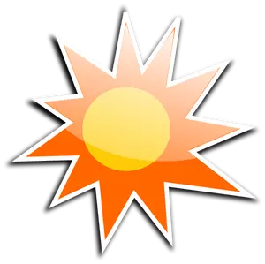 Immagine vettoriale sole arancione