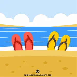 Flipflops im Sand
