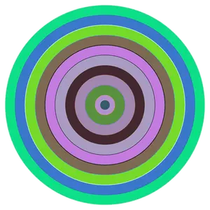 Векторная графика круга в разные оттенки зеленого и фиолетового