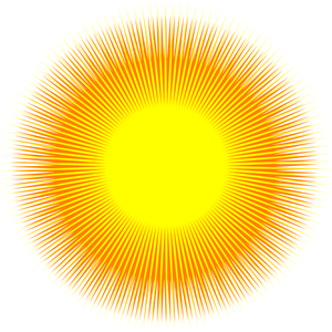 Glødende solen vektorgrafikk utklipp