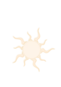 Blasse Sonne Vektor-Bild