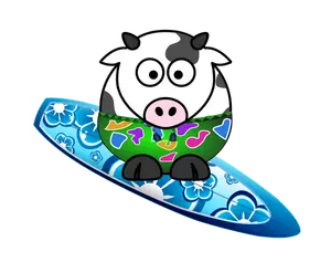 Surfen-Kuh-Vektor-Bild