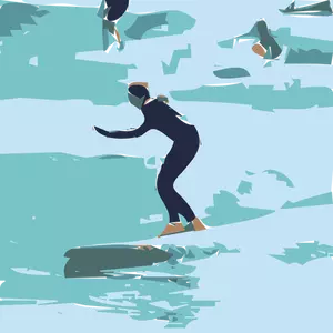 Vektor image av vann skiløpere