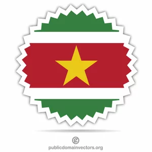 Pegatina de bandera de Surinam
