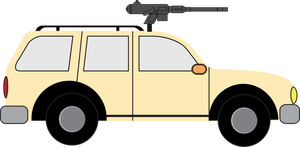 Geïmproviseerde gevechten voertuig vector afbeelding