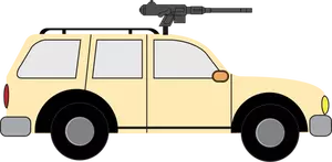 Improvised fighting vehicle vector image