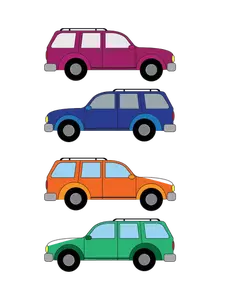Vector afbeelding van familie auto 's