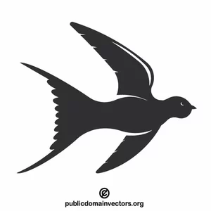 Swallow bird silhouette