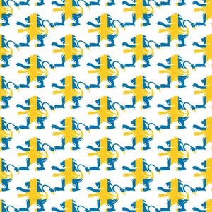 Swedish crest seamless pattern
