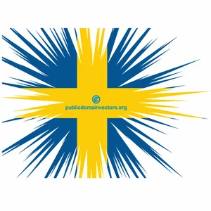 Effetto blast bandiera svedese