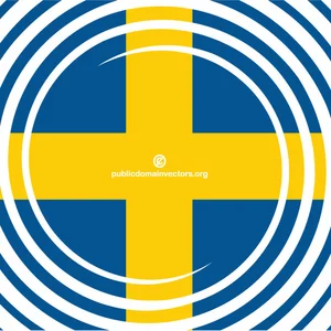 Swirling shape with Swedish flag