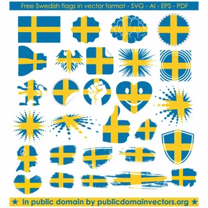 Schwedische Flaggen