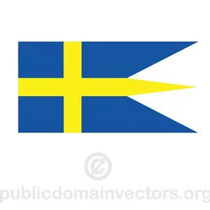 Flaga wektor szwedzkiej marynarki wojennej